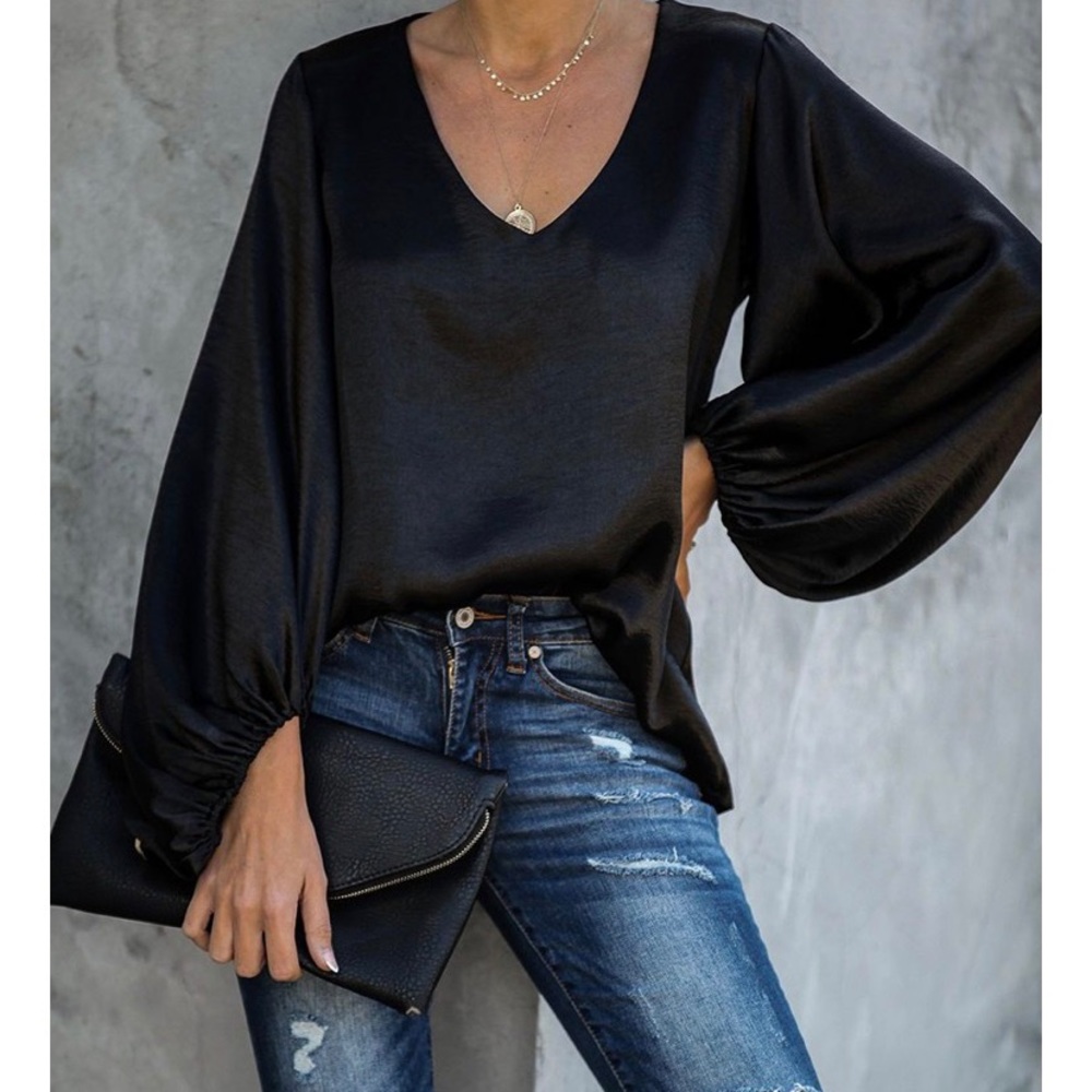 CBR Oversized Balloon Sleeve Top